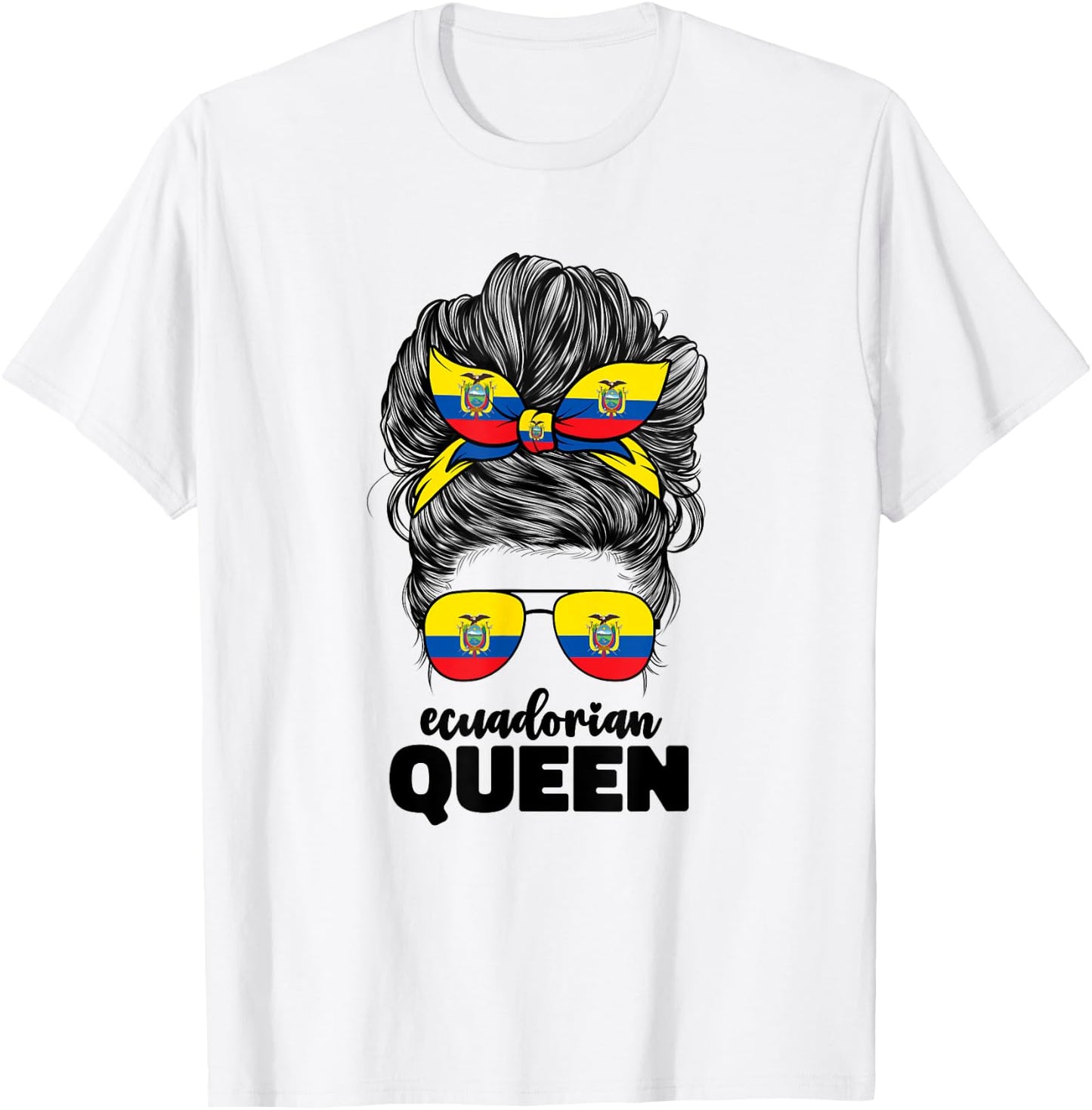 Ecuadorian Queen Girls Ecuador Flag Ecuatoriana T-Shirt - T-Shirt | White