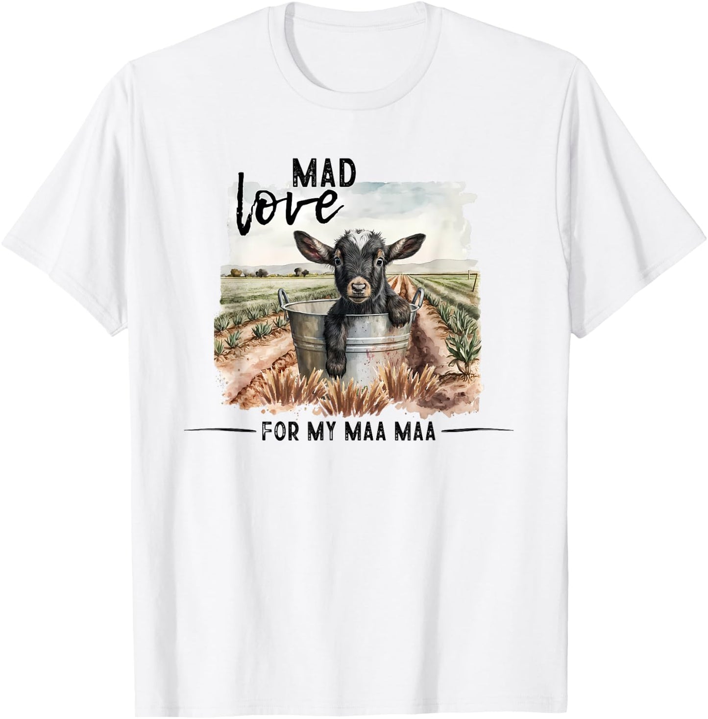 Mad Love For My MaMa Goat Farm Maa Maa Farmer Toddler Kids T-Shirt - T-Shirt | White