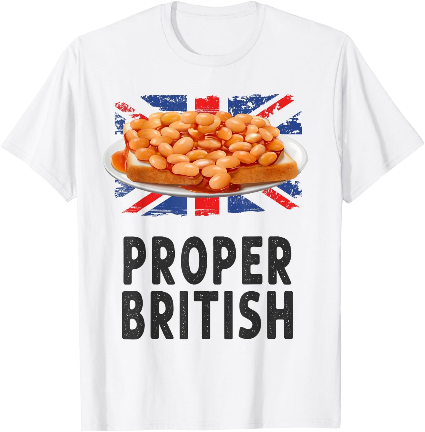 Beans On Toast Costume Idea & Union Jack Flag T-Shirt - T-Shirt | White
