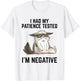 I Had My Patience Tested I'm Negative Cat Funny Vintage T-Shirt - T-Shirt | White