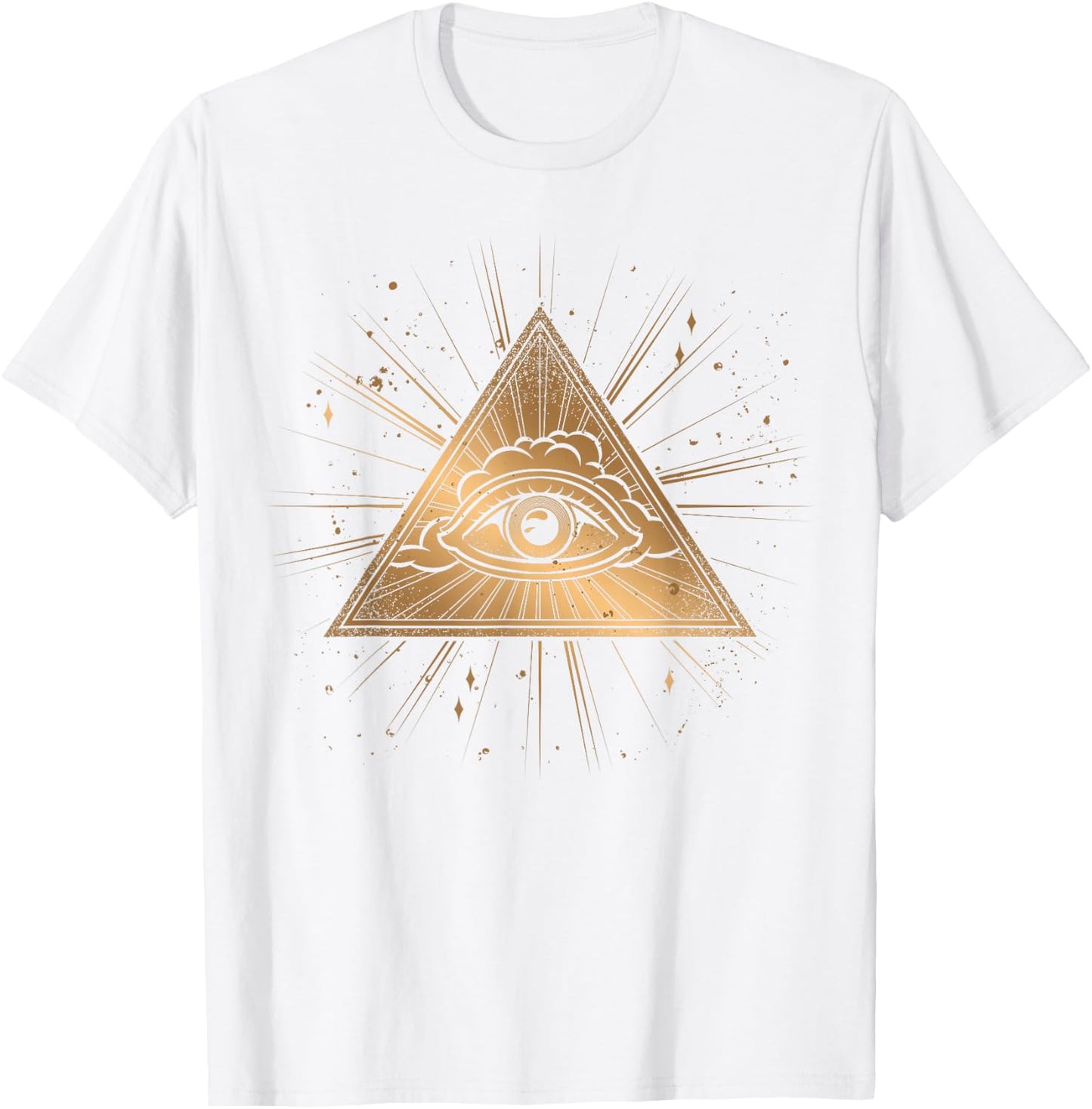 Wicca Witch Occult Pyramid Astrology All-seeing Eye T-Shirt - T-Shirt | White