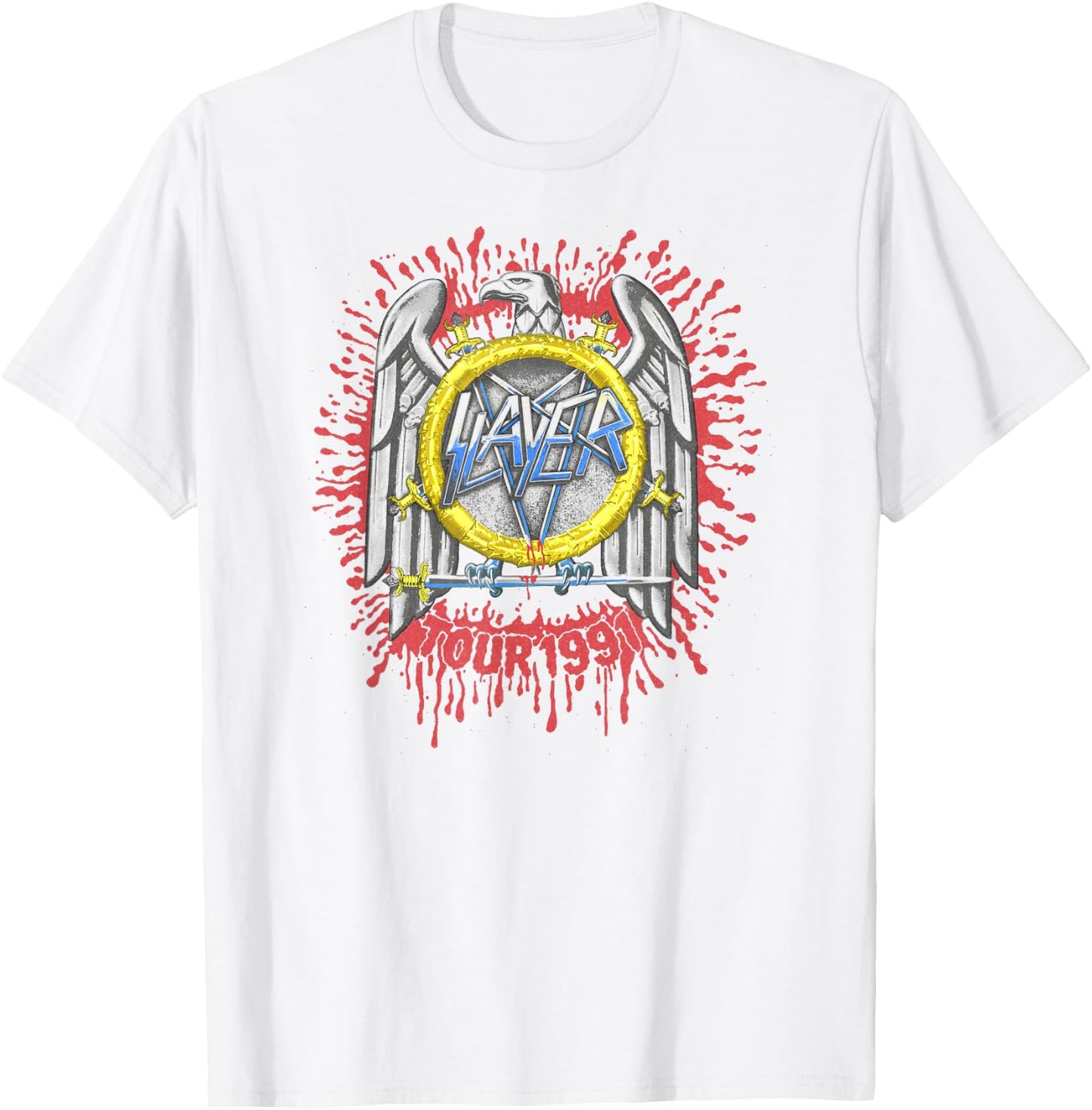 Slayer – Tour 91 Eagle T-Shirt - T-Shirt | White