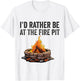 Fire Pit Bonfire Campfire Lover Men Camping Lover T-Shirt - T-Shirt | White