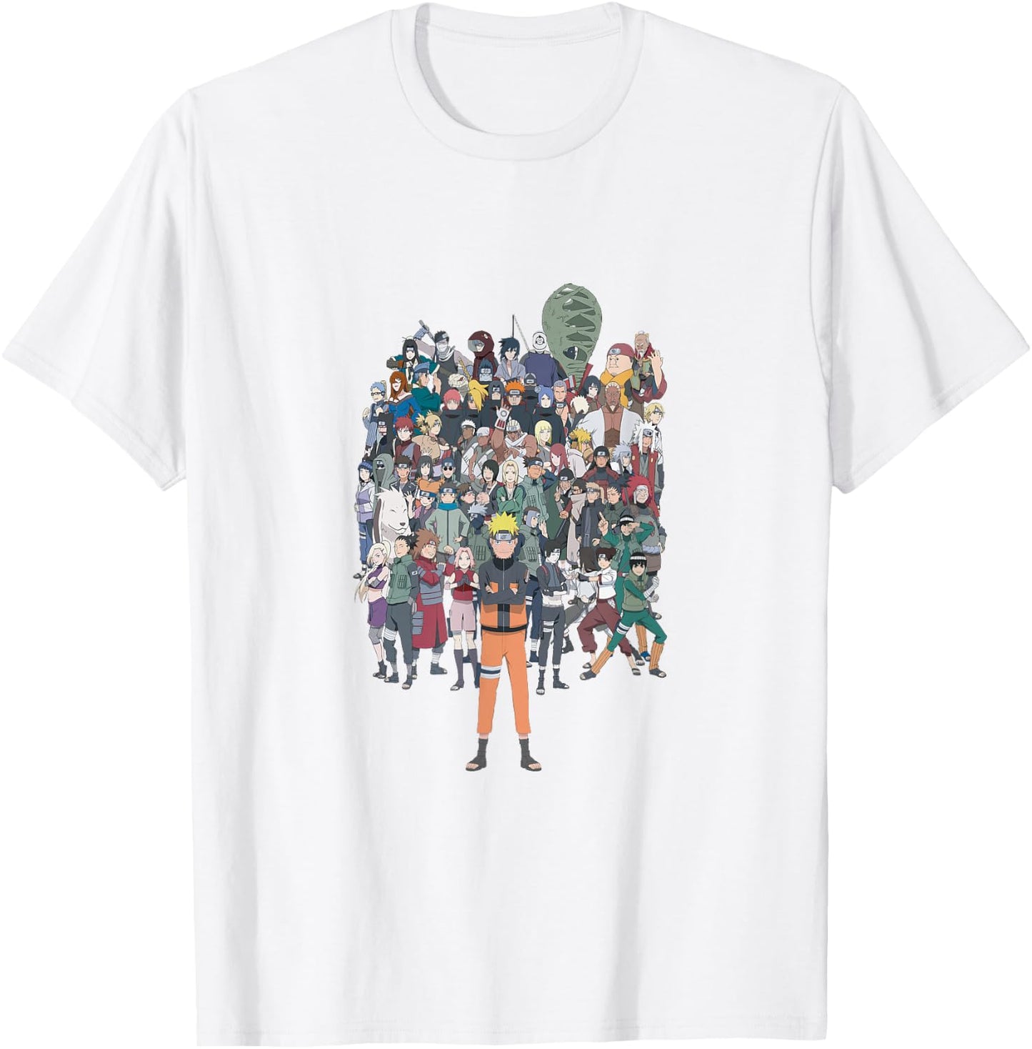 Naruto Shippuden Full Cast of Characters T-Shirt - T-Shirt | White