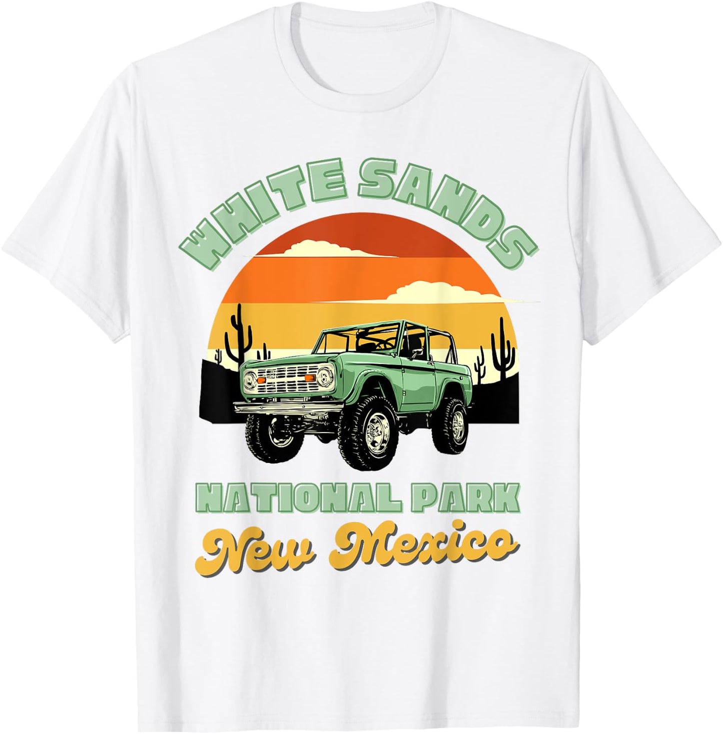 White Sands National Park New Mexico Retro Souvenir Travel T-Shirt - T-Shirt | White