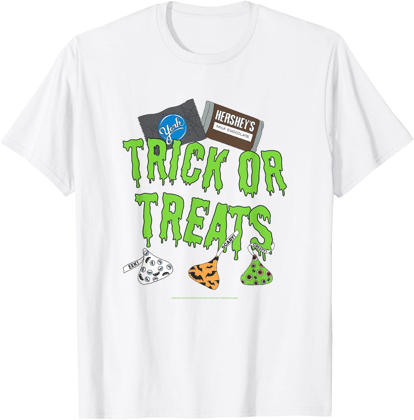 Hershey's Halloween Trick Or Treats Spooky Chocolate Kisses T-Shirt - T-Shirt | White