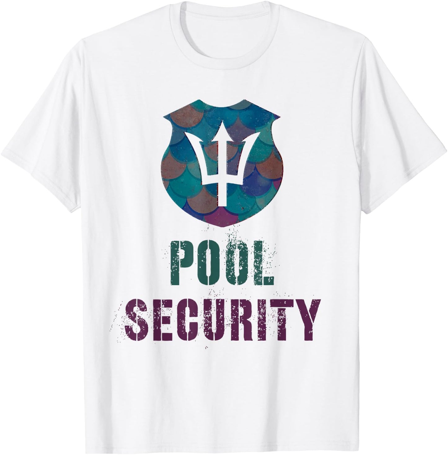 Funny POOL SECURITY Vacay Police Off Duty Lifeguards Merdad T-Shirt - T-Shirt | White
