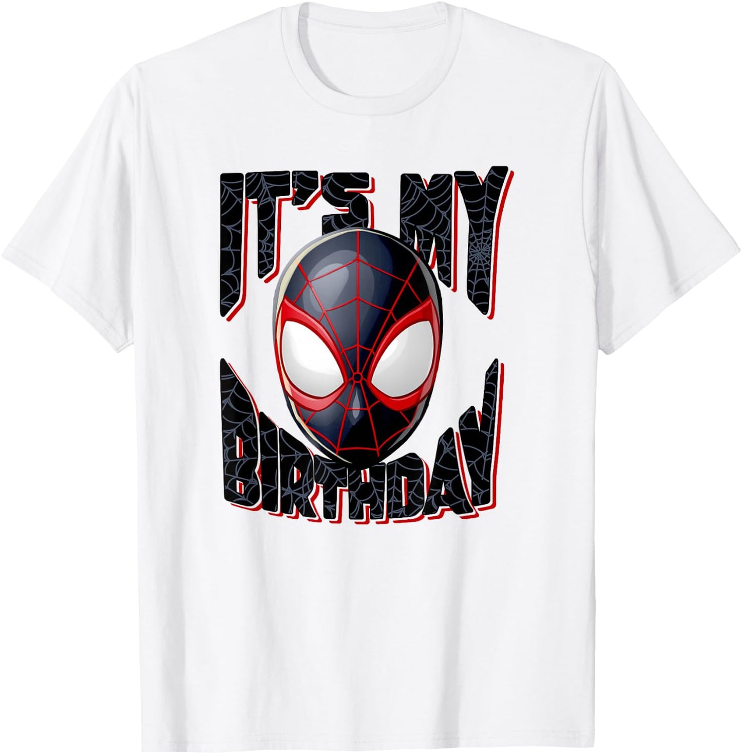 Marvel Spider-Man Miles Morales It's My Birthday Big Face T-Shirt - T-Shirt | White