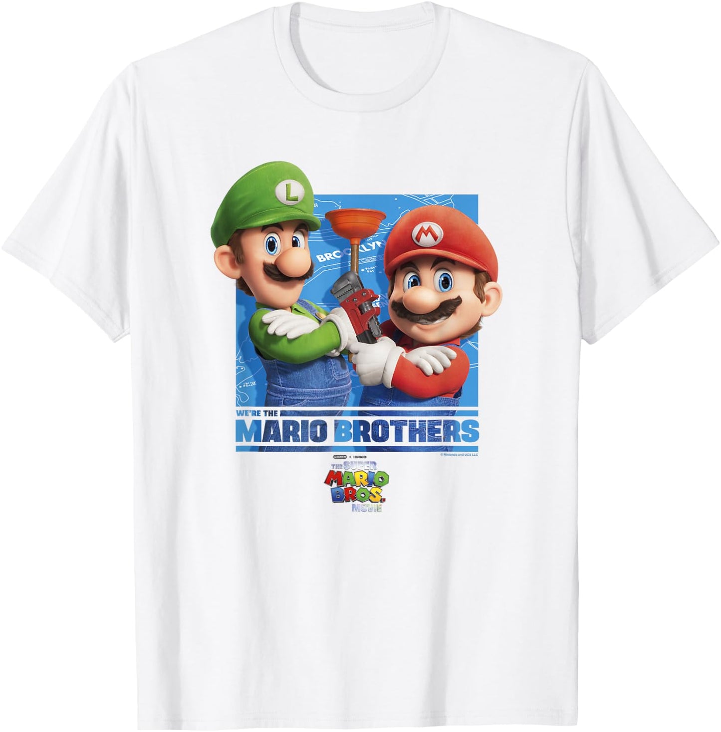 The Super Mario Bros. Movie We're The Mario Brothers Poster T-Shirt - T-Shirt | White