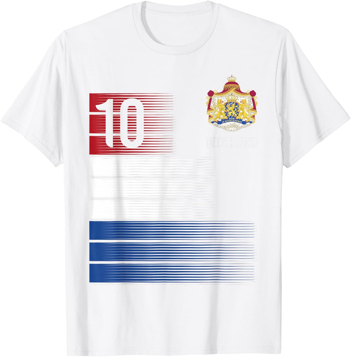Netherlands Flag 10 Dutch Orange Soccer Men Women Kids Boys T-Shirt - T-Shirt | White