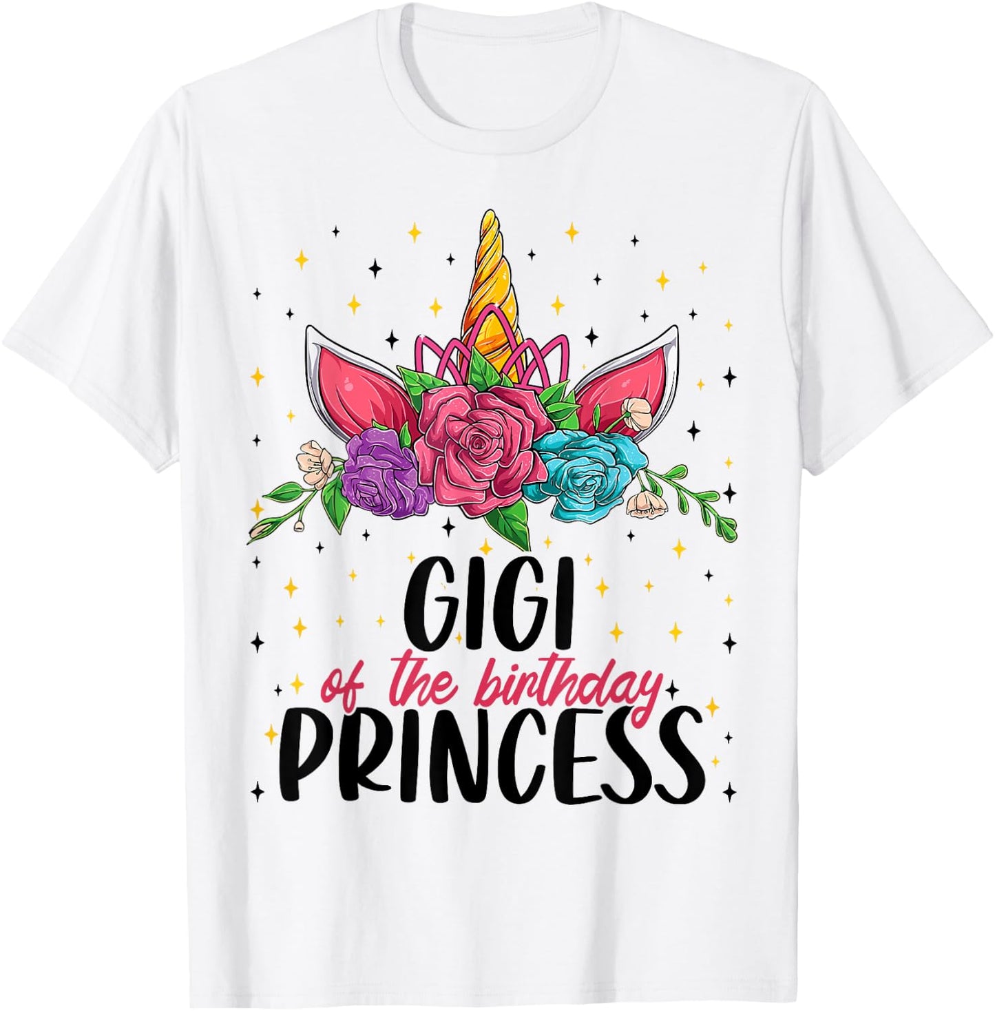 Gigi of the Birthday Girl Unicorn Bday Girl Party T-Shirt - T-Shirt | White