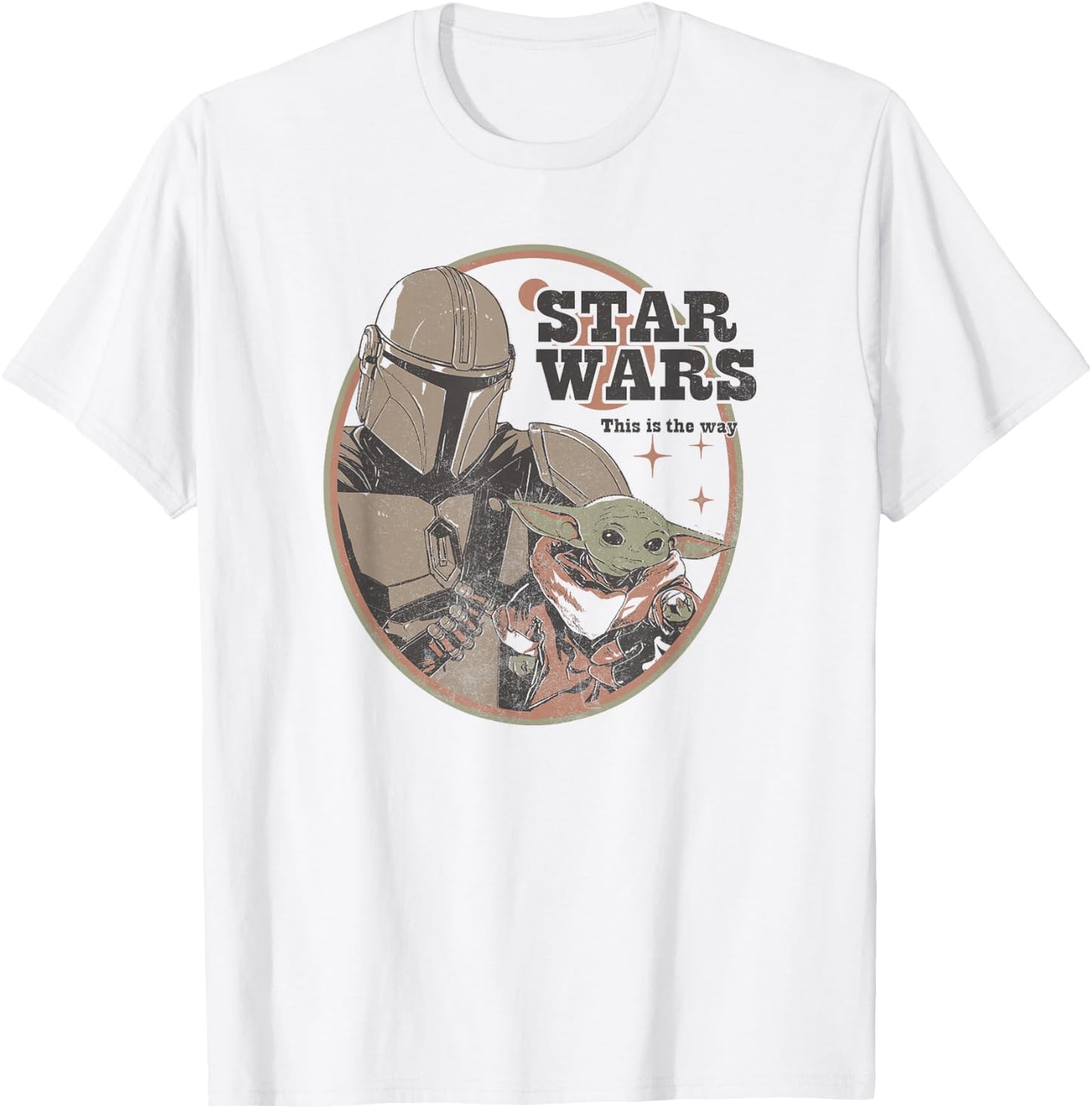 Star Wars: The Mandalorian Vintage Baby Yoda Logo T-Shirt - T-Shirt | White