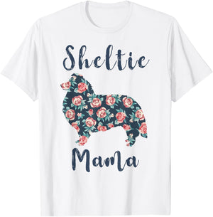 Shetland-Sheepdog Shirt Women Sheltie Mom Mother Day Gift T-Shirt - T-Shirt | White