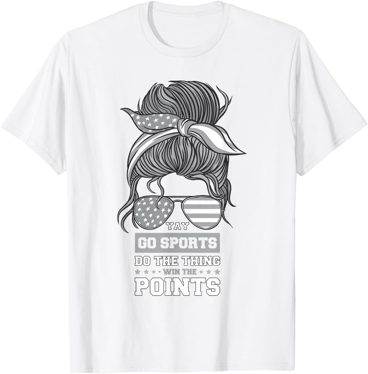 Non-Sports Fan Go Sports Yay Sports T-Shirt - T-Shirt | White