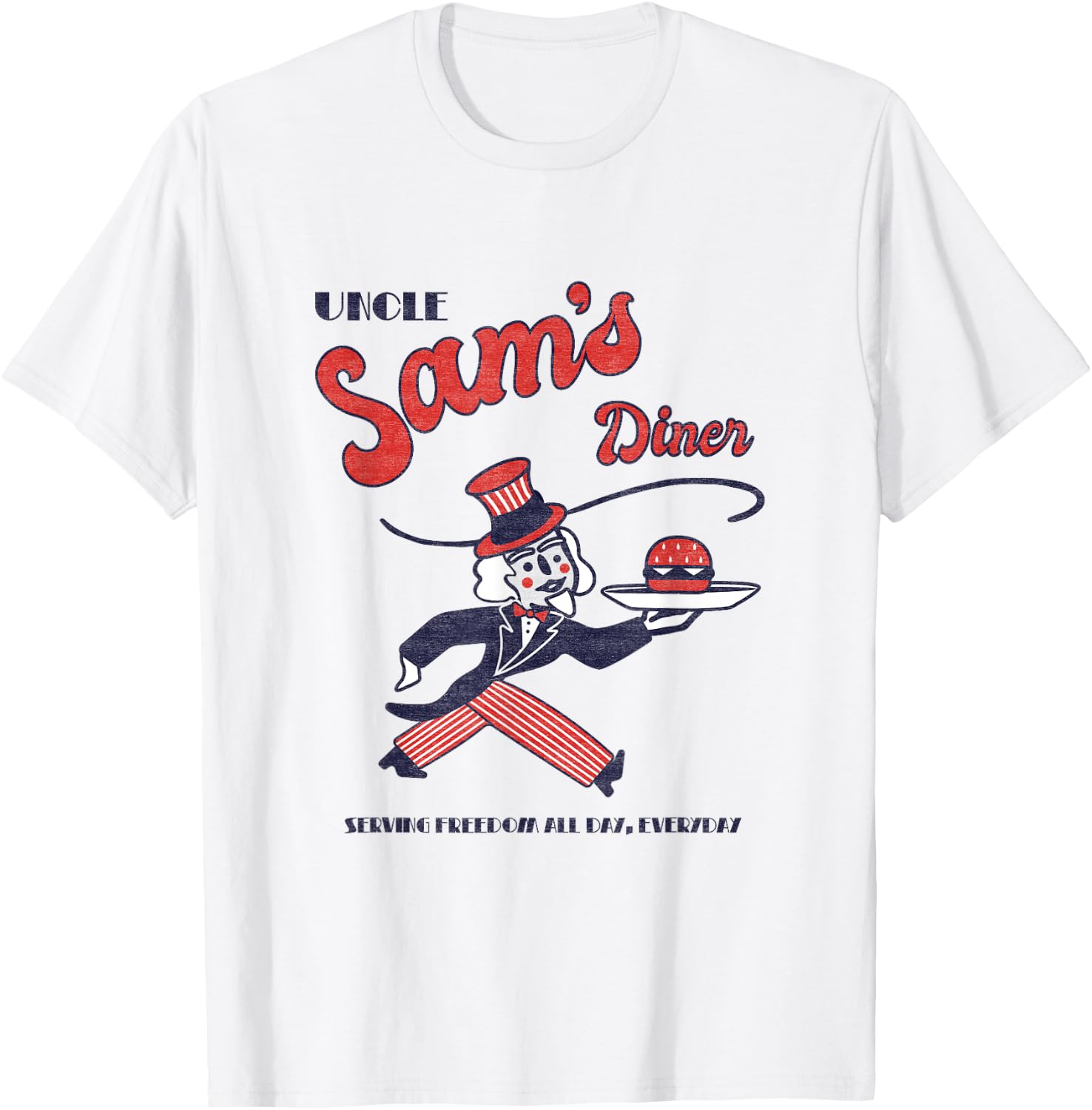 Americana Uncle Sam’s Diner T-Shirt - T-Shirt | White