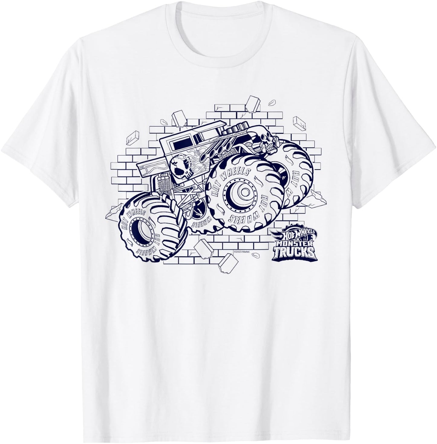 Hot Wheels - Bone Shaker Monster Truck T-Shirt - T-Shirt | White