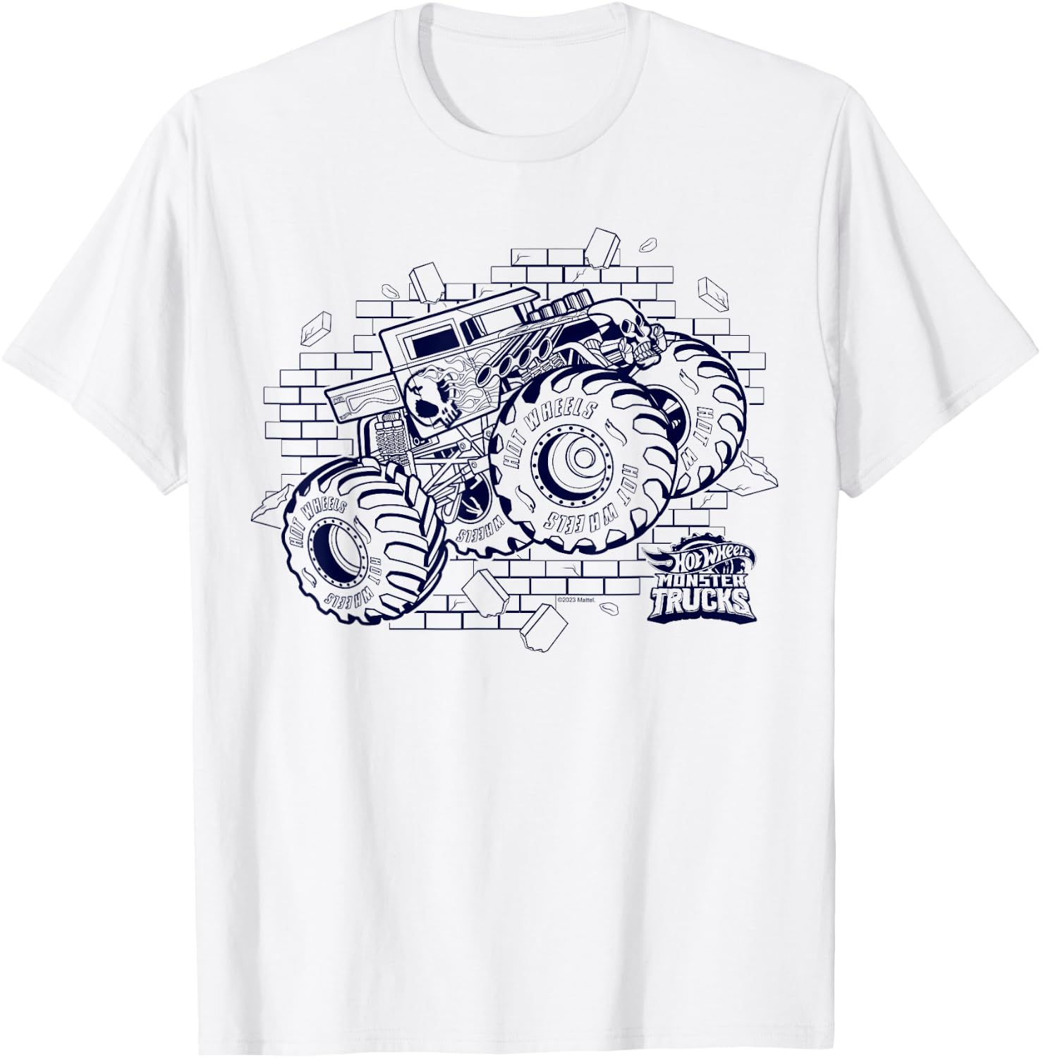 Hot Wheels - Bone Shaker Monster Truck T-Shirt - T-Shirt | White