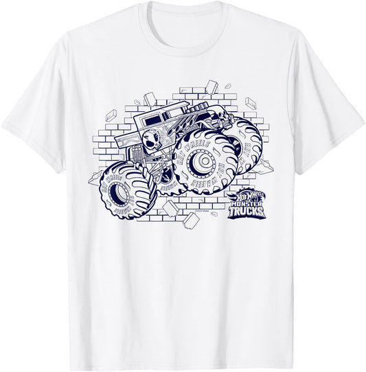 Hot Wheels - Bone Shaker Monster Truck T-Shirt - T-Shirt | White