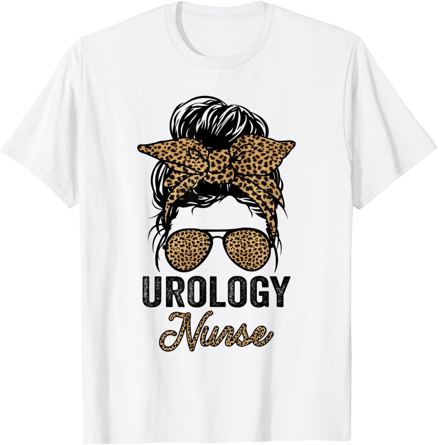 Urology Nurse Appreciation Day Leopard Nurses T-Shirt - T-Shirt | White