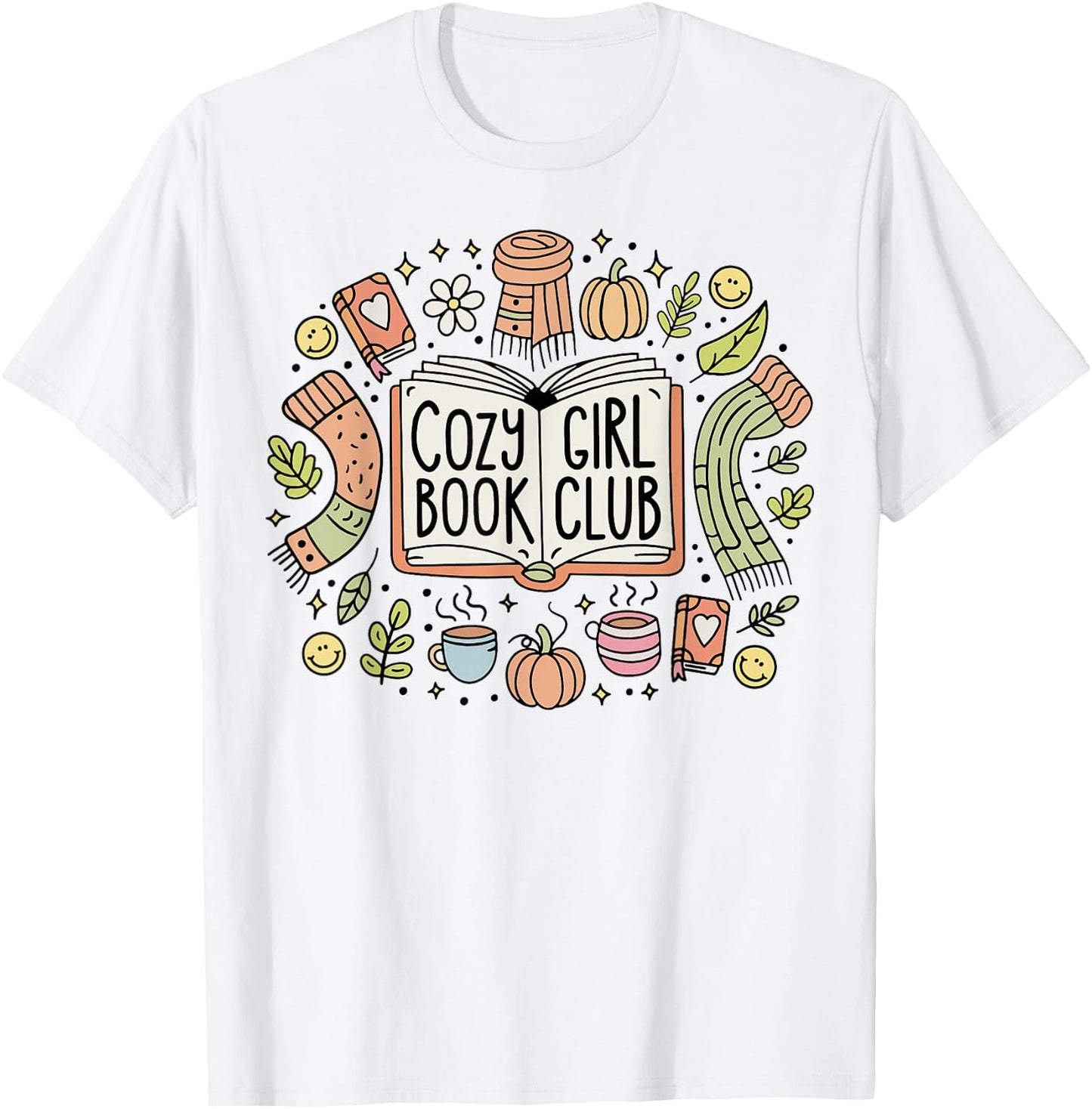 Cozy Girl Book Club T-Shirt - T-Shirt | White