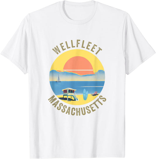 Wellfleet Souvenir Apparel - Retro Vintage Wellfleet T-Shirt - T-Shirt | White