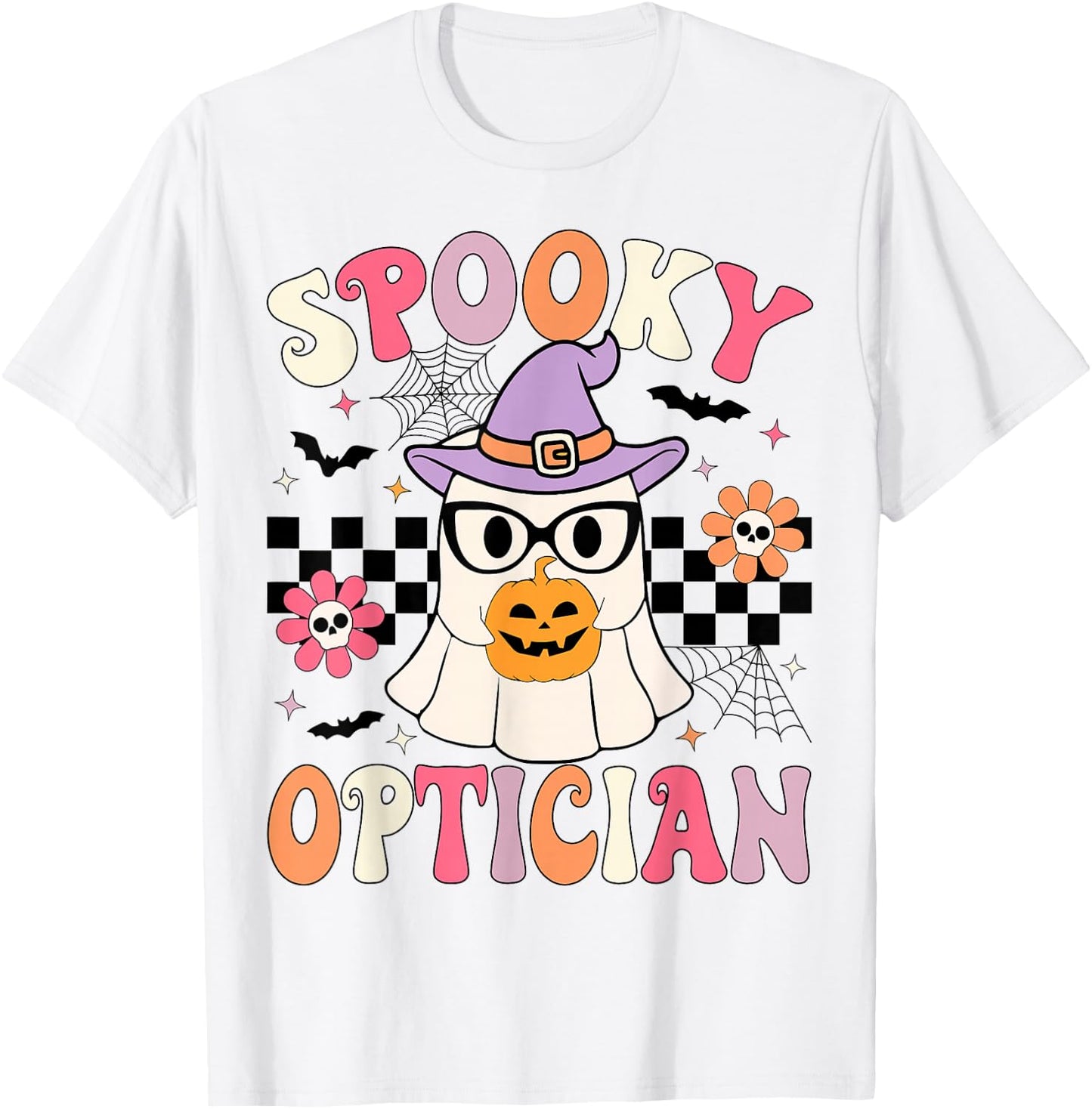 Spooky Optician Halloween Eye Doctor Halloween Optometry T-Shirt - T-Shirt | White