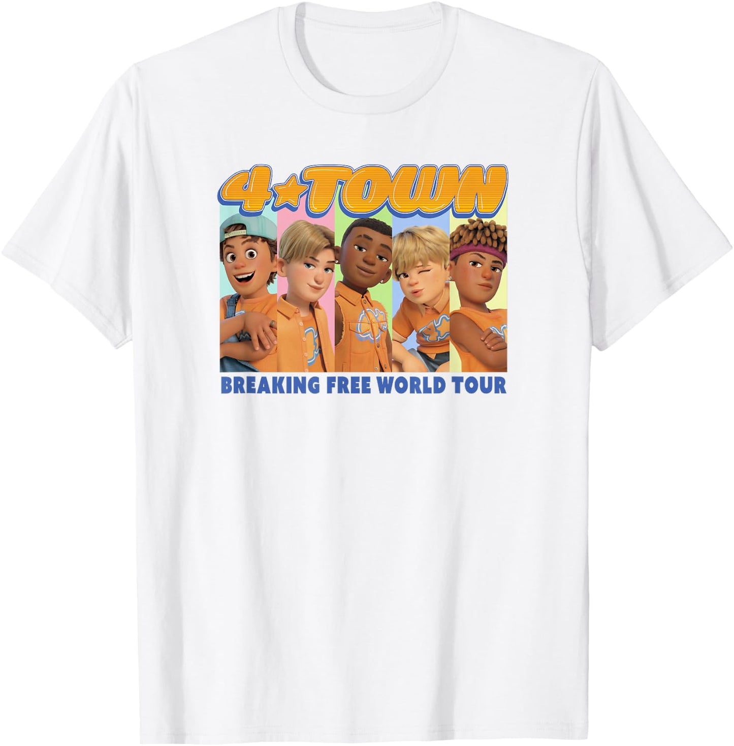 Disney Pixar Turning Red 4 Town Group World Tour T-Shirt - T-Shirt | White