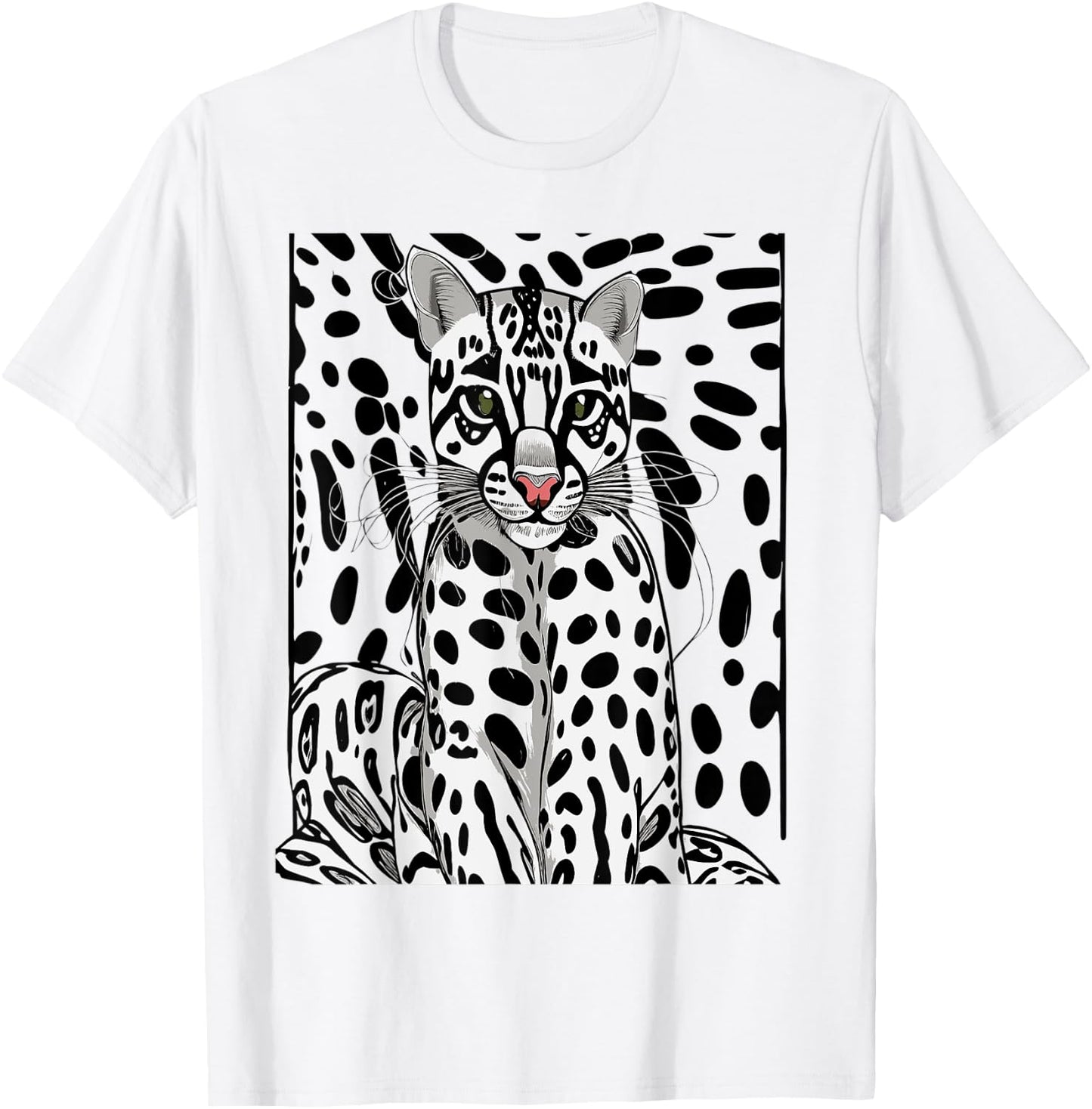 Ocelot Cat T-Shirt - T-Shirt | White