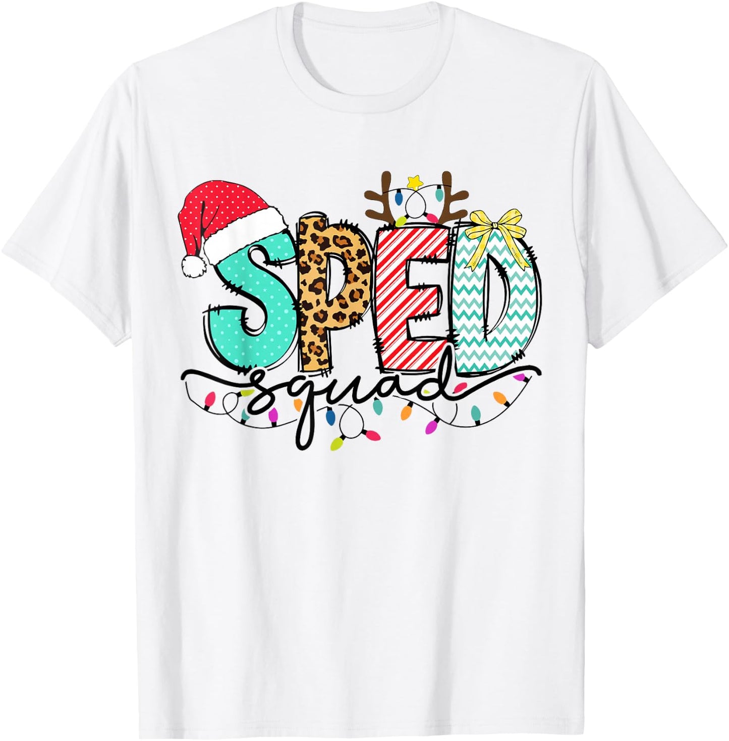 SPED Squad Special Education Teacher Autism Christmas Women T-Shirt - T-Shirt | White