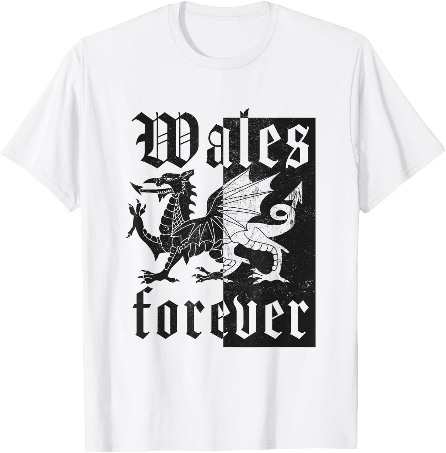 Wales Forever Cymru Am Byth Welsh Dragon Welshman T-Shirt - T-Shirt | White