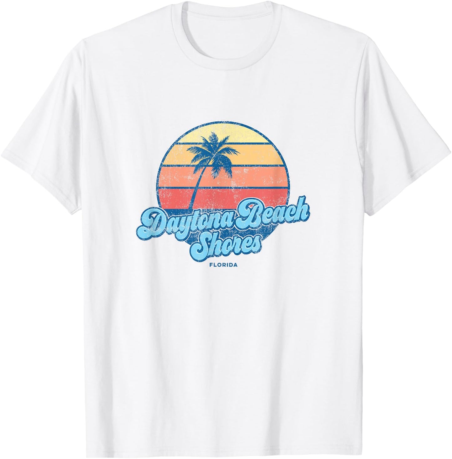 Vintage Daytona Beach Shores Florida FL Classic 70s Retro Su T-Shirt - T-Shirt | White