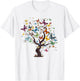 Beautiful Colorful Butterfly Tree T-Shirt - T-Shirt | White
