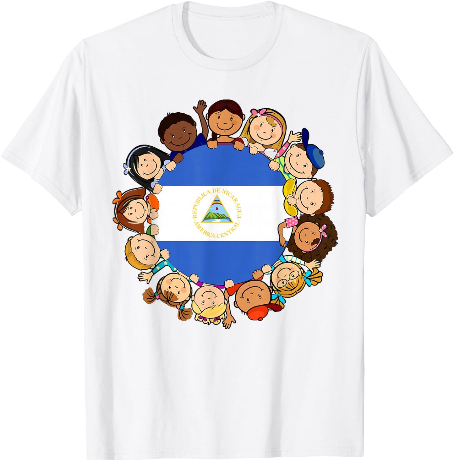 Nicaragua Flag Nicaraguan Kids Boy Hispanic Heritage Month T-Shirt - T-Shirt | White