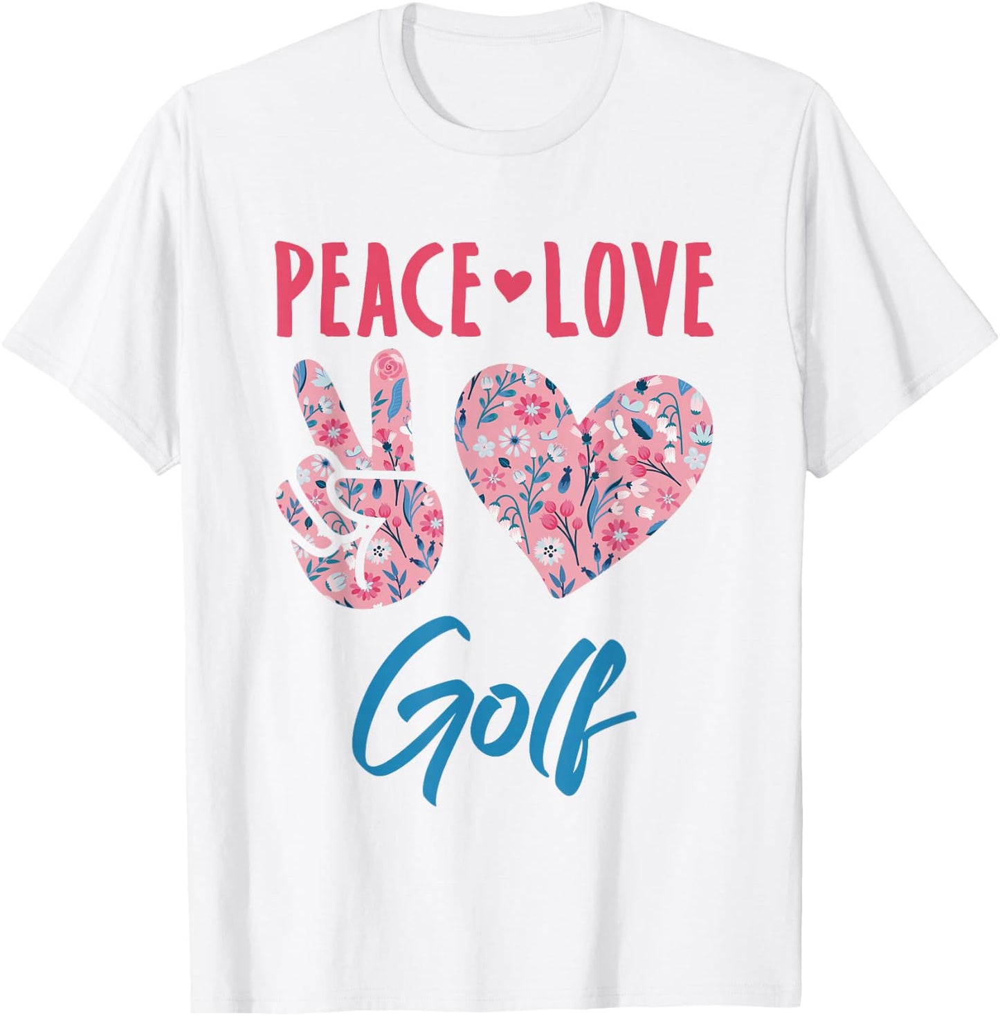 Peace Love Golf T-Shirt - T-Shirt | White
