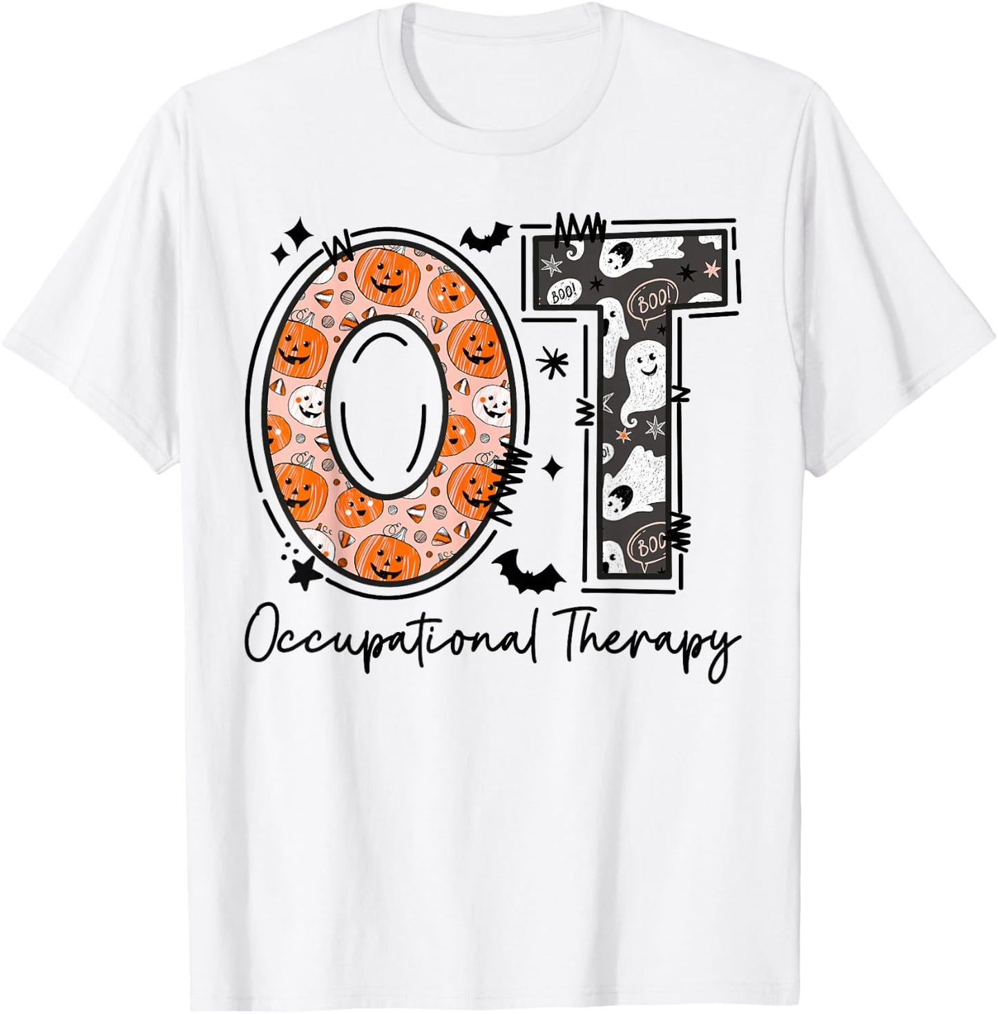 OT Occupational Therapy Therapist Halloween OTA Spooky T-Shirt - T-Shirt | White