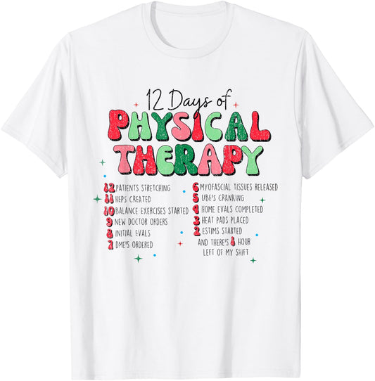 Christmas Physical Therapist Physical Therapy, PT Christmas T-Shirt - T-Shirt | White