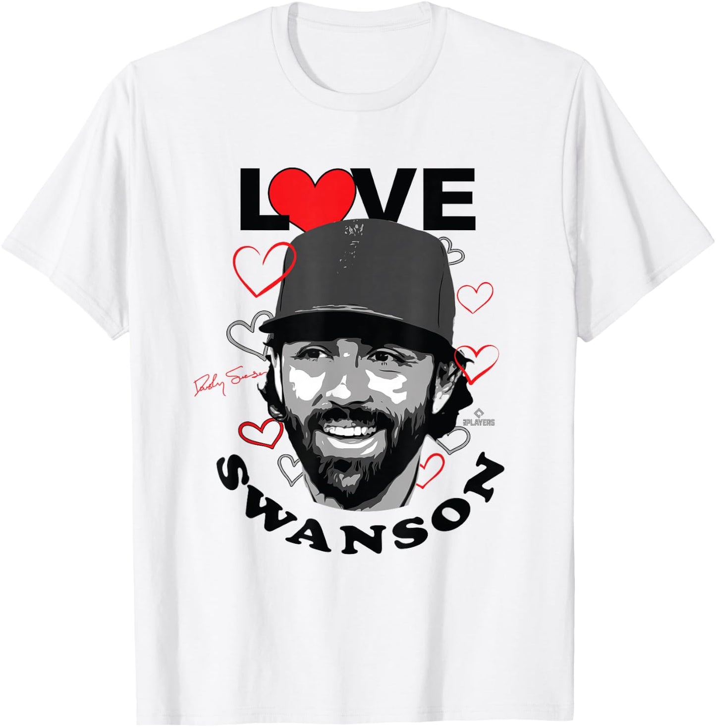Love Dansby Swanson Chicago Baseball MLBPA T-Shirt - T-Shirt | White