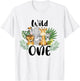 Kids Wild One 1st Birthday Boy Funny Zoo Animals Son Toddler T-Shirt - T-Shirt | White