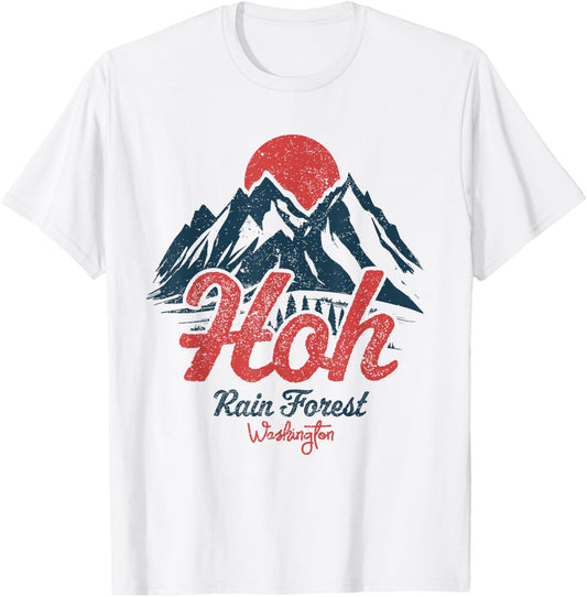Hoh Rain Forest Olympic National Park Washington T-Shirt - T-Shirt | White