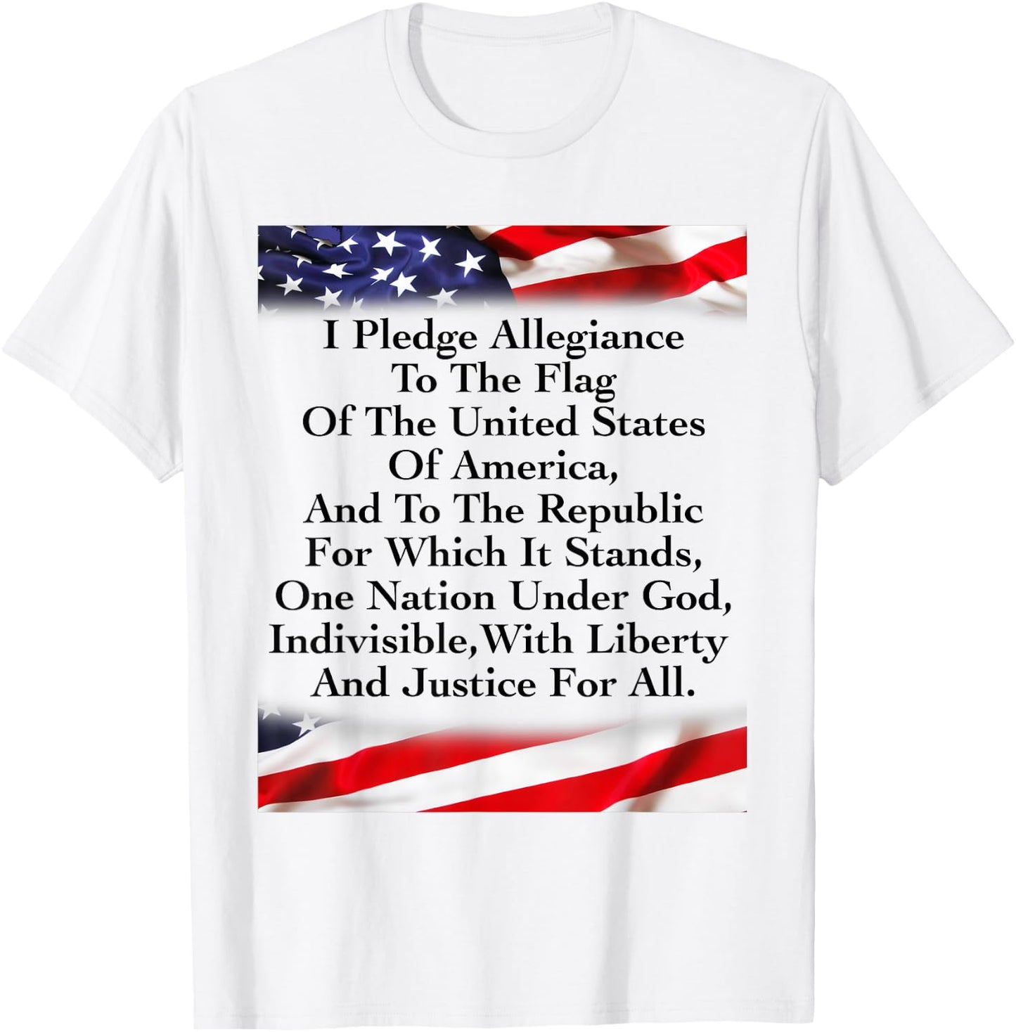 The Pledge of Allegiance To Affirm The Values & Freedoms T-Shirt - T-Shirt | White