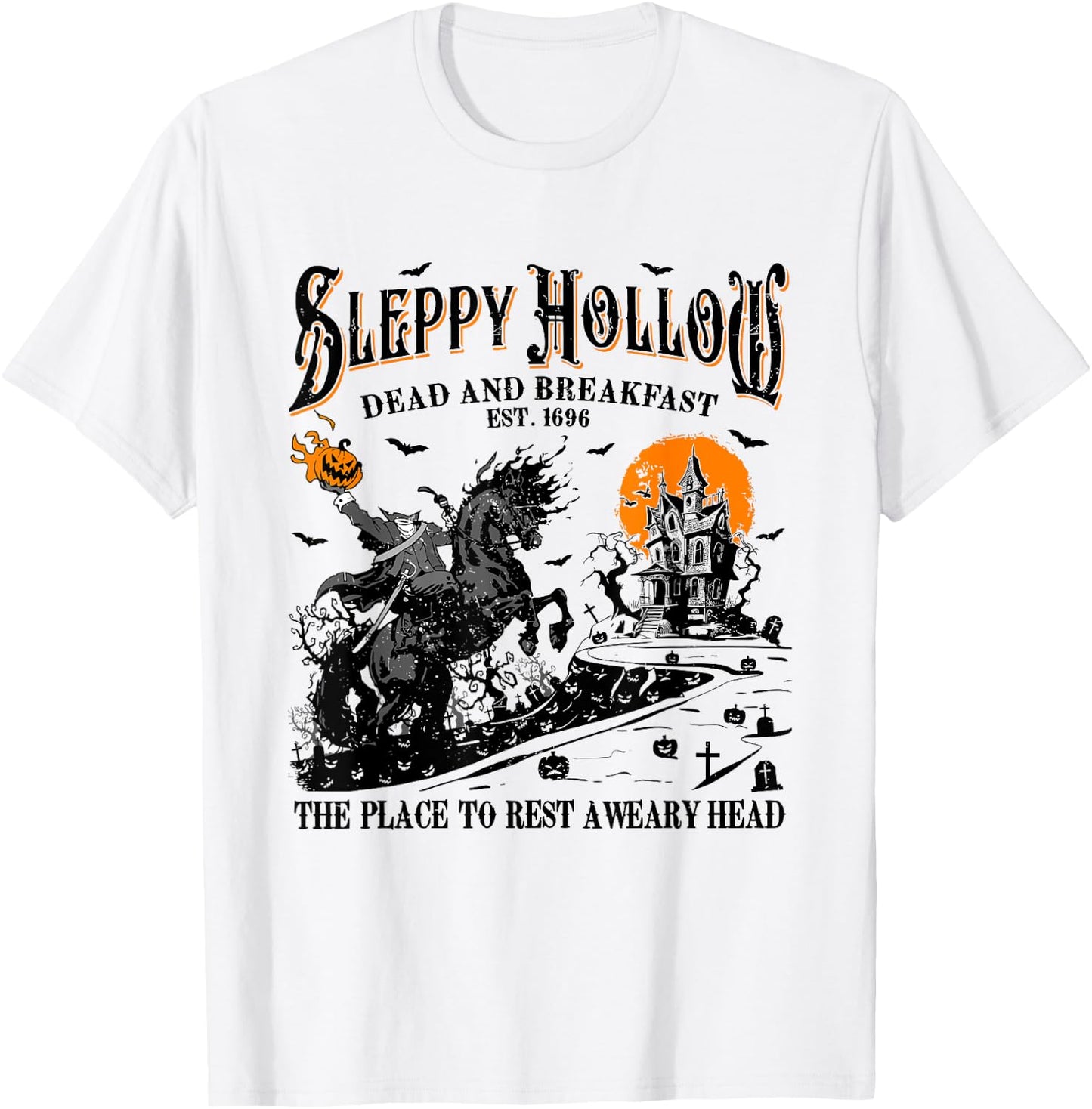 Horseman Halloween Sleepy Hollow Retro Vintage Headless T-Shirt - T-Shirt | White
