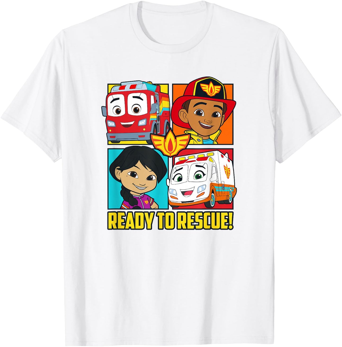 Disney Firebuds Bo & Violet Ready To Rescue Box Up T-Shirt - T-Shirt | White