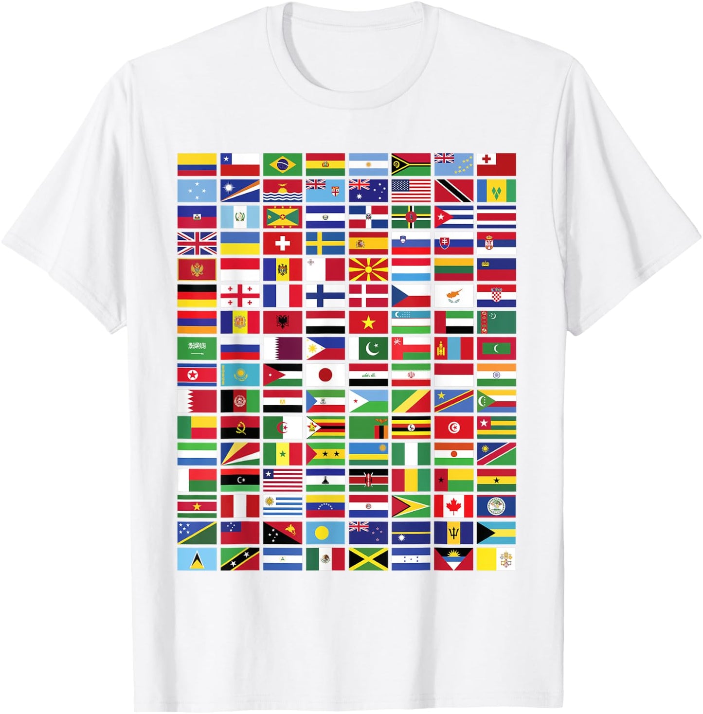 Flags - Over 100 Countries World Geography Vexillology Alt T-Shirt - T-Shirt | White