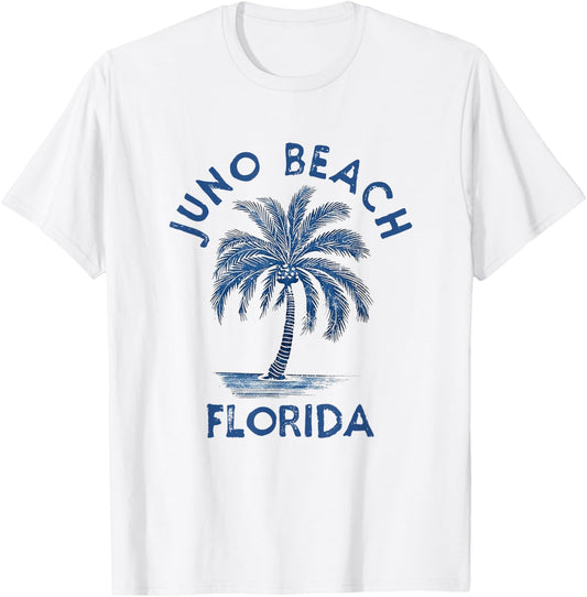 Vintage Juno Beach Florida Palm Tree FL Retro T-Shirt - T-Shirt | White