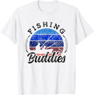 Fishing Buddies Buddy Fisher Fisherman T-Shirt - T-Shirt | White