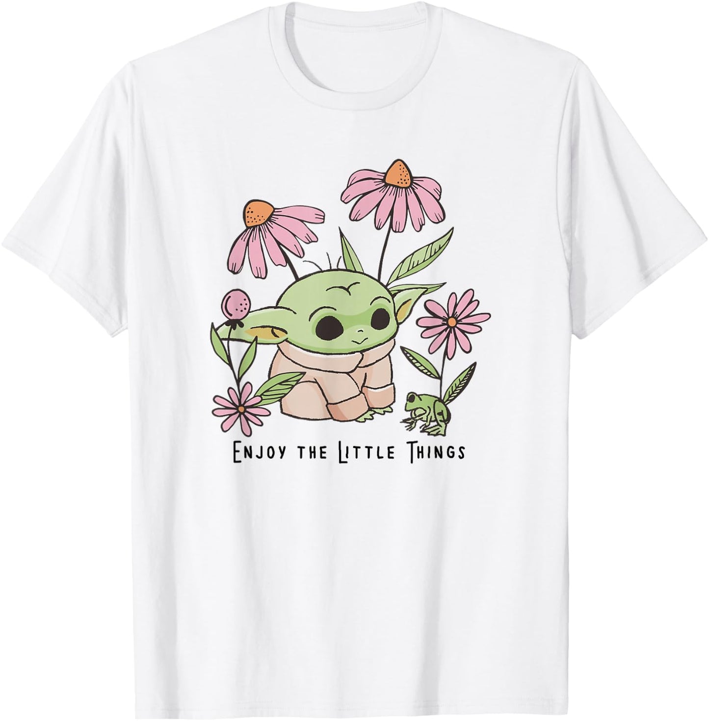 Star Wars: The Mandalorian Grogu Enjoy The Little Things T-Shirt - T-Shirt | White
