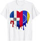Dominican Republic Venezuela Flag Heart Citizen Patriot T-Shirt - T-Shirt | White