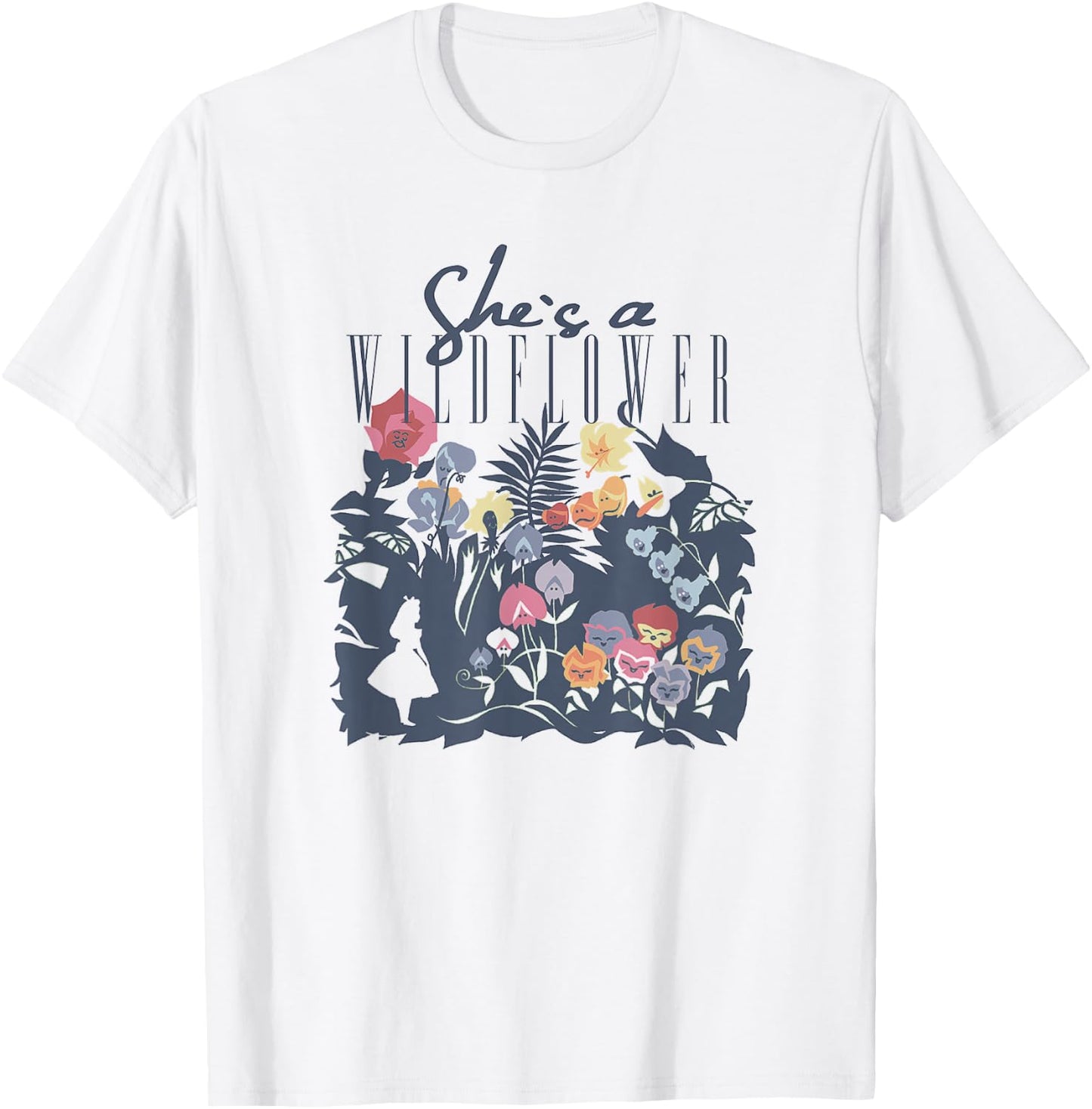 Disney Alice in Wonderland She's A Wildflower T-Shirt - T-Shirt | White