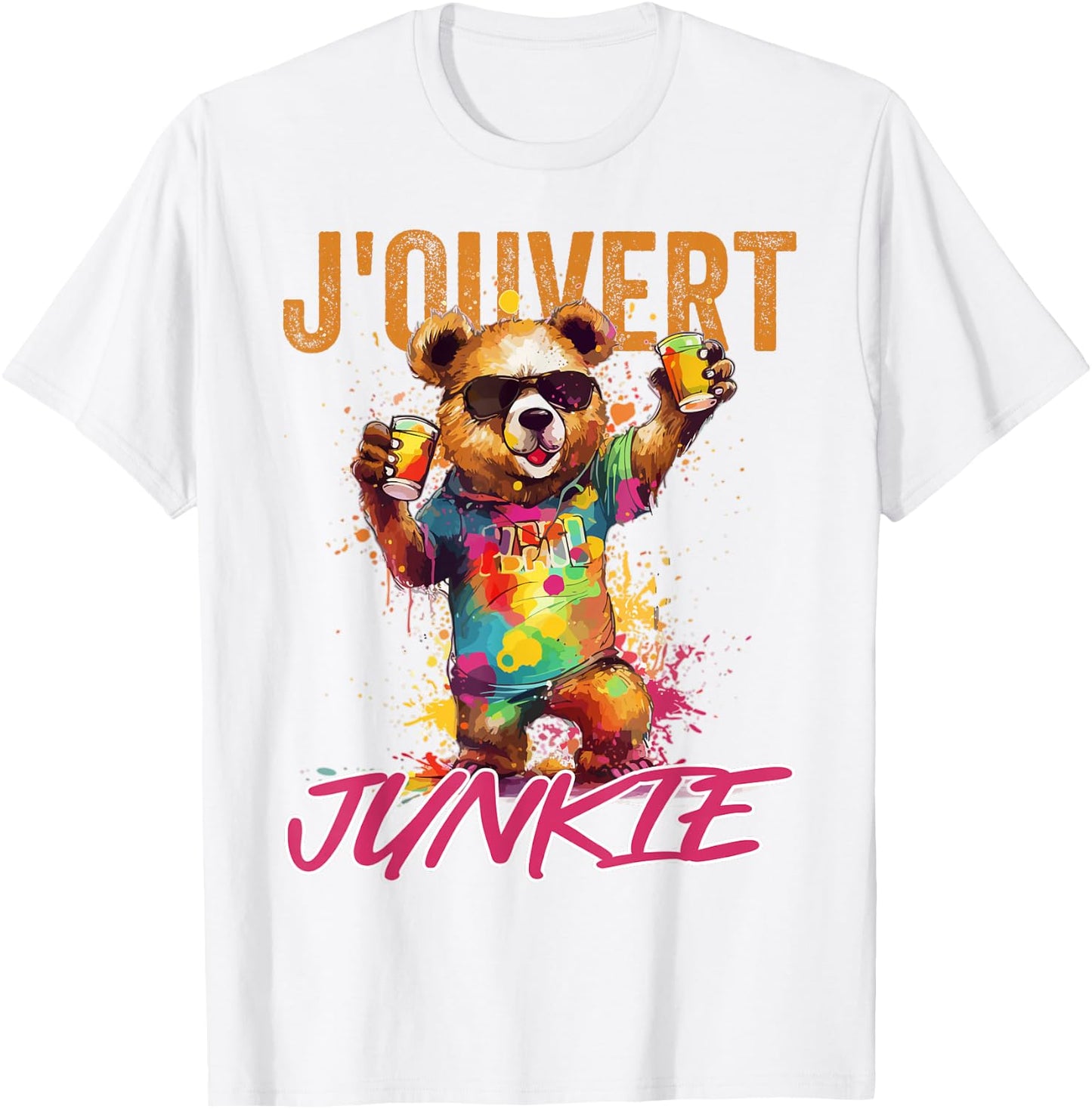 J'Ouvert Junkie, Soca Fans, Caribbean Carnival Party, Men T-Shirt - T-Shirt | White