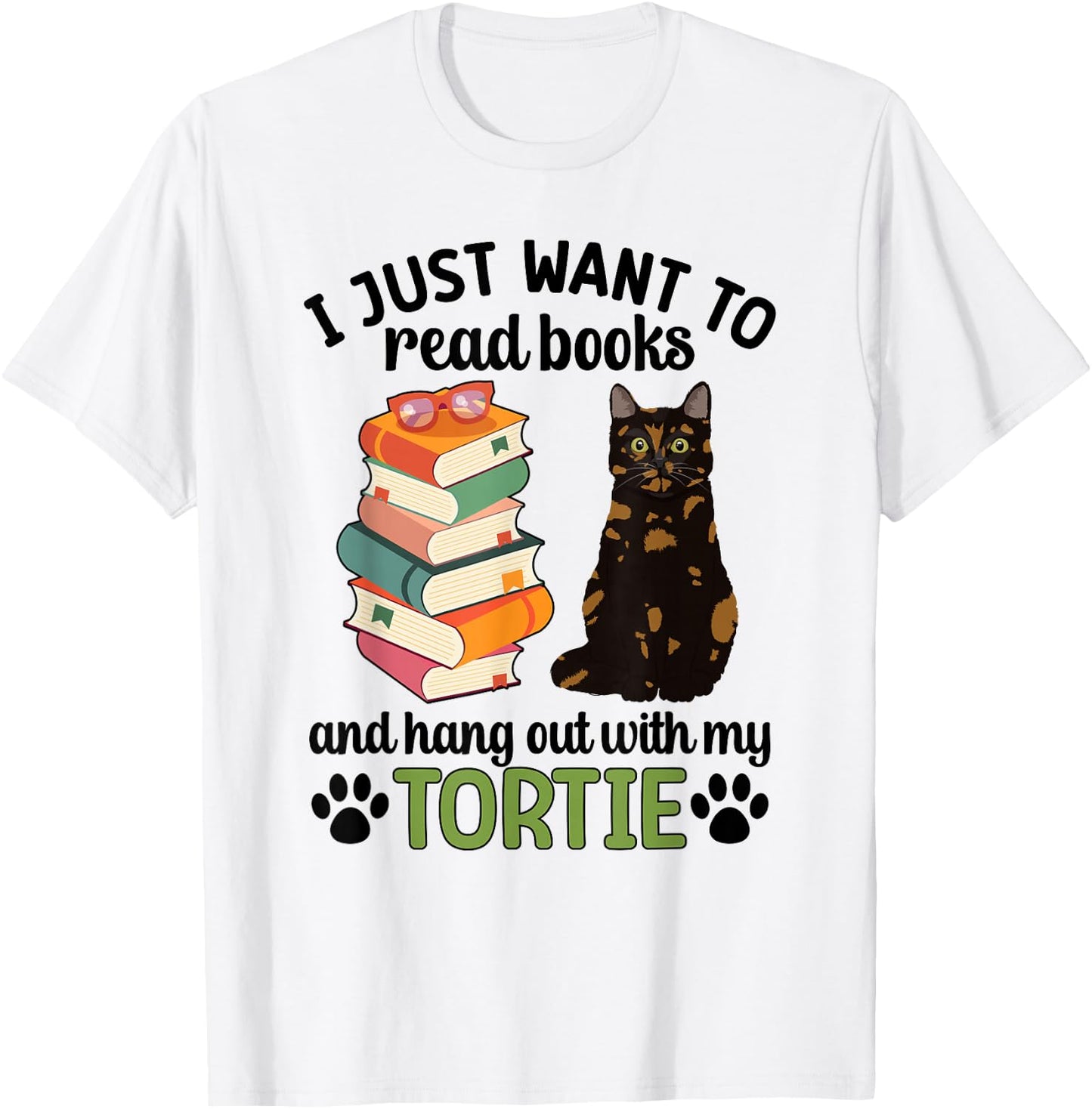 Hang Out with My Tortie Cat Owner Tortoiseshell Cat Lover T-Shirt - T-Shirt | White